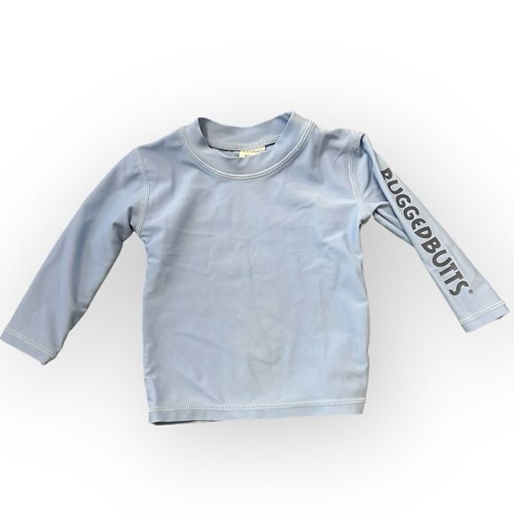 Rugged Butts Cornflower Logo Long Sleeve Rash Guard Size 6-12 Months - Picture 3 of 5